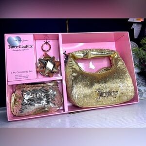 Juicy Couture Gold Mini Hobo Bag 3-Piece Gift Set – NWT